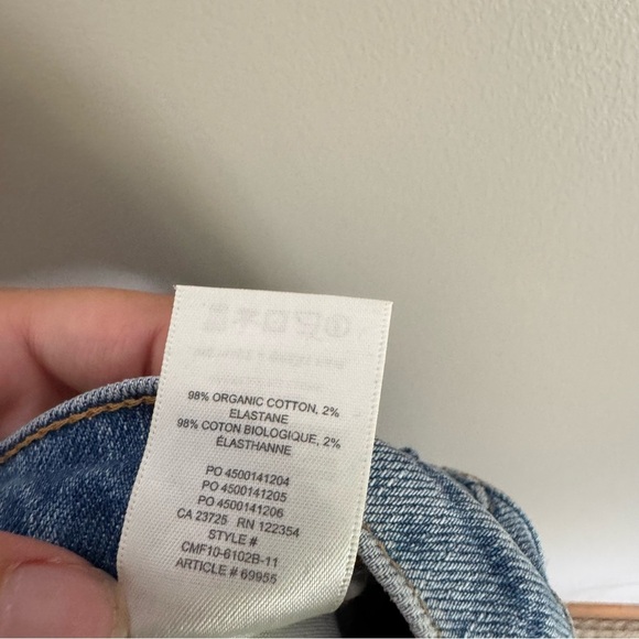 The Denim Forum Yoko high rise  slim Light Blue Jeans 28L size 29 - Picture 9 of 9